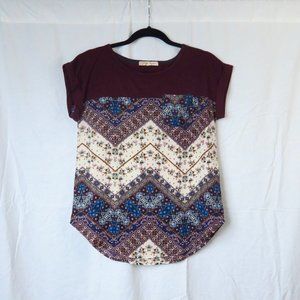 Block Colored Blouse (Purple)